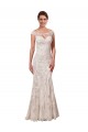 White Sheath Illusion Neck Chapel Train Sexy Wedding Dress Hobart