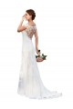 White Sheath Illusion Neck Chapel Train Sexy Wedding Dress Hobart