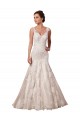Ivory Mermaid V-Neck Chapel Train Bridal Wedding Dress Hobart