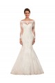 Ivory Mermaid Bateau Neck Chapel Train Sexy Wedding Dress Hobart