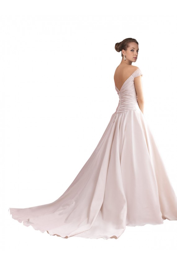 V-Back Ivory A-Line Sweetheart Chapel Train Wedding Dresses Hobart