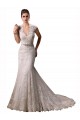 Ivory Mermaid V-Neck Chapel Train Wedding Dresses Hobart