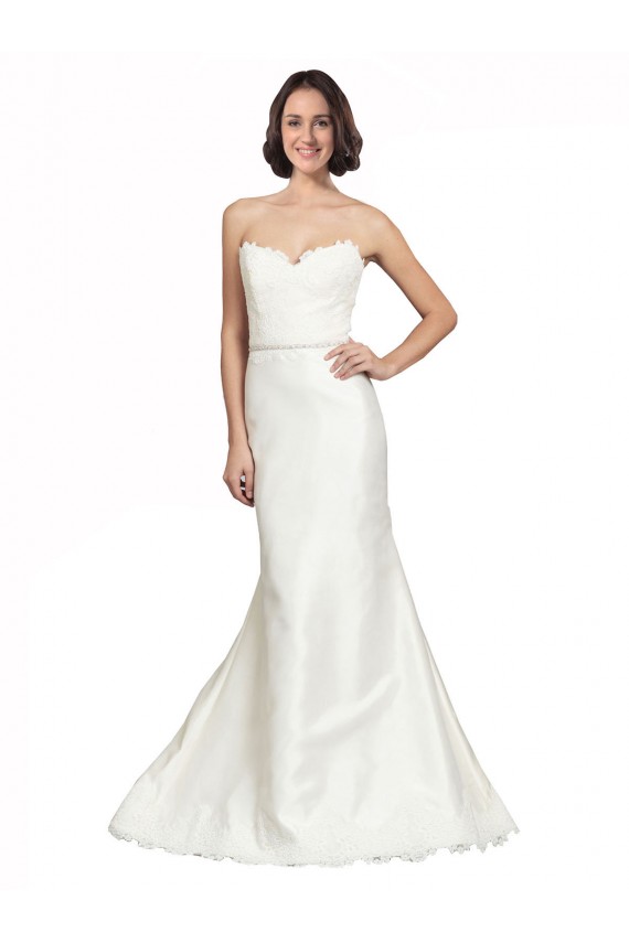 Ivory Trumpet Sweetheart Chapel Train Bridal Dress Hobart