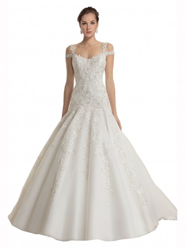 Ivory Mermaid Off the Shoulder Sweep Train Wedding Dress Hobart