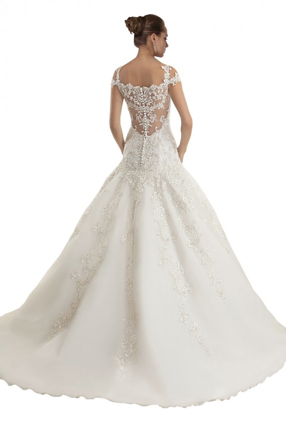 Ivory Mermaid Off the Shoulder Sweep Train Wedding Dress Hobart