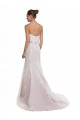 Ivory & Pink Mermaid Strapless Sweep Train Beach Wedding Dress Hobart