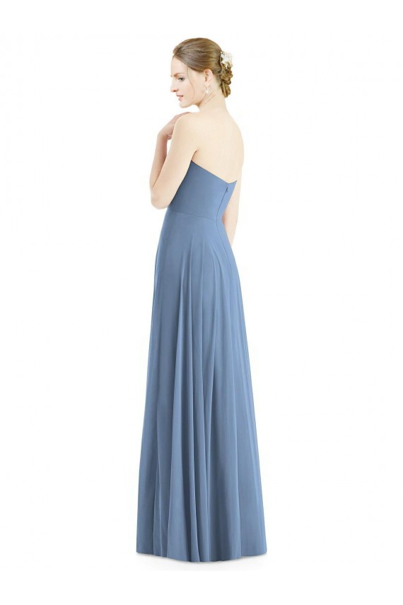 Dusty Blue A-Line Sweetheart Long Evening Dress / Bridesmaid Dress Hobart