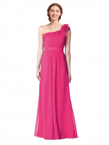 Azalea A-Line One Shoulder Long Bridesmaid Gown Hobart