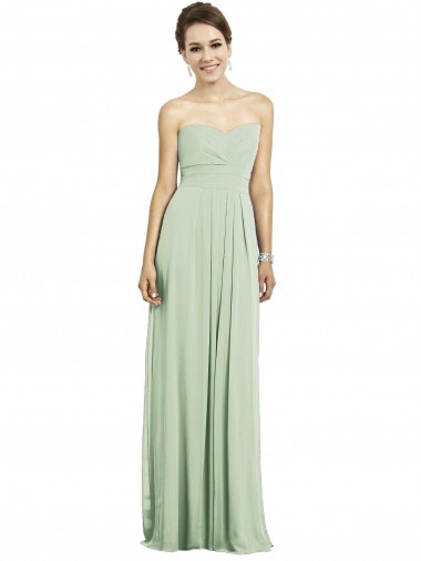 Sage A-Line Sweetheart Long Bridesmaid Dress Hobart
