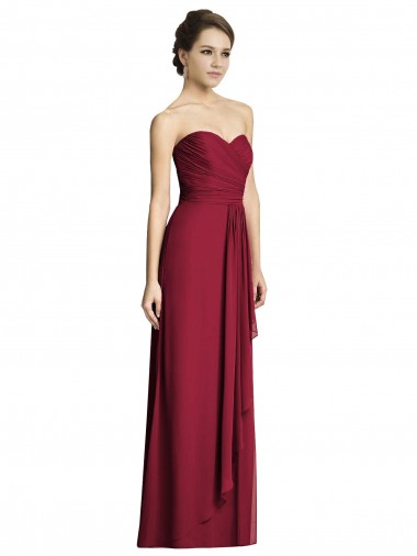Burgundy A-Line Sweetheart Long Formal Dress / Bridesmaid Dress Hobart