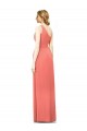 Coral A-Line One Shoulder Long Bridesmaid Dress Hobart