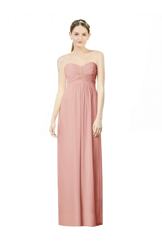 Bliss Pink A-Line Sweetheart Long Bridesmaid Dress Hobart
