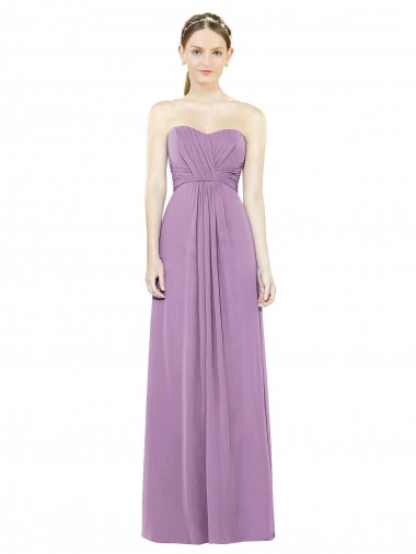 Dark Lavender A-Line Sweetheart Long Bridesmaid Dress Hobart