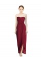 Burgundy Sheath Sweetheart Long Bridesmaid Dress Hobart
