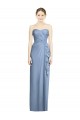 Dusty Blue Sheath Strapless Long Bridesmaid Dress Hobart