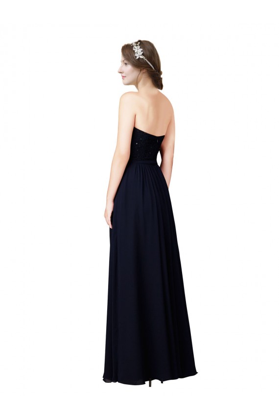 Dark Navy A-Line Sweetheart Long Formal Dress / Bridesmaid Dress Hobart