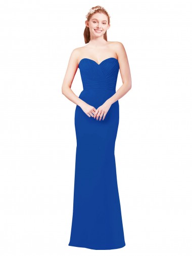 Royal Blue A-Line Sweetheart Long Bridesmaid Dress / Evening Gowns Hobart