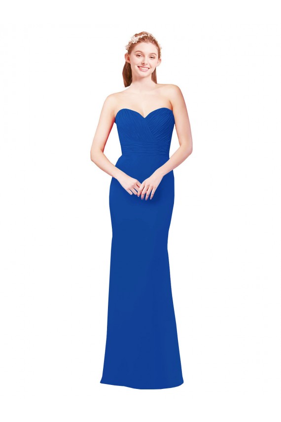Royal Blue A-Line Sweetheart Long Bridesmaid Dress / Evening Gowns Hobart