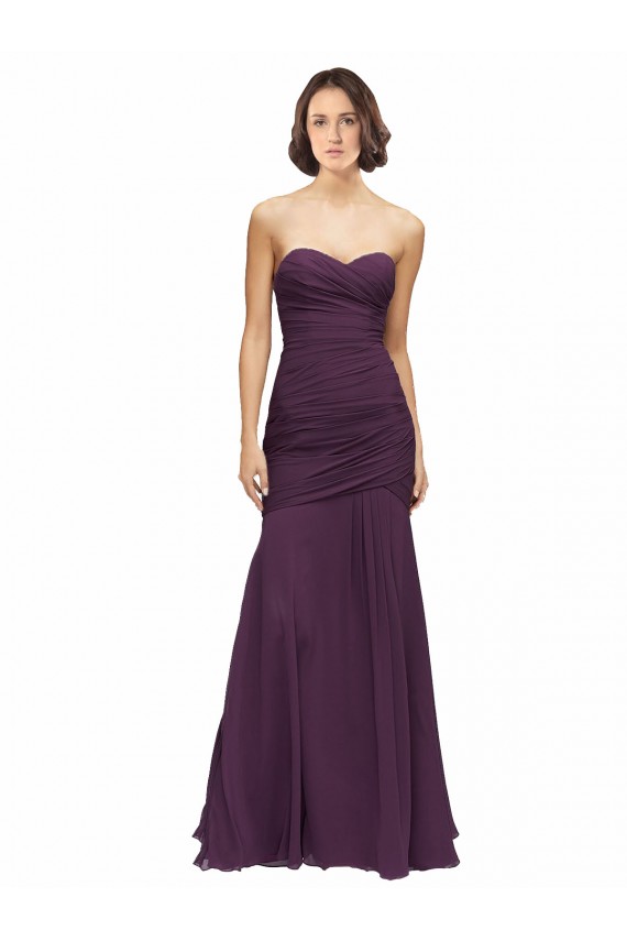 Grape Mermaid Sweetheart Long Bridesmaid Dress Hobart