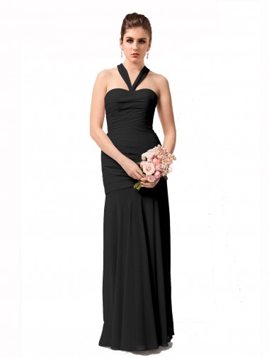 Black Mermaid Halter Neck Long Bridesmaid Dress / Evening Dress Hobart