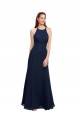 Dark Navy Mermaid High Neck Long Prom Dress / Bridesmaid Dress Hobart