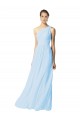 Light Sky Blue A-Line One Shoulder Long Bridesmaid Dress Hobart