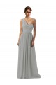 Silver A-Line One Shoulder Long Bridesmaid Dress Hobart