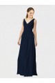 Dark Navy A-Line V-Neck Long Bridesmaid Dresses / Formal Dresses Hobart