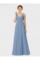 Dusty Blue A-Line Sweetheart Long Bridesmaid Gown Hobart