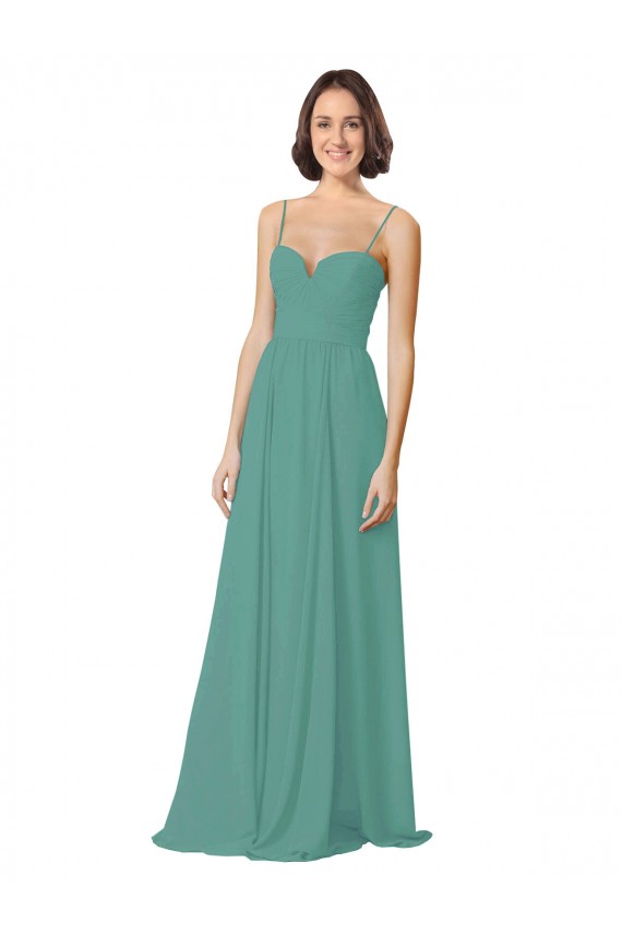 Icelandic Silver A-Line Sweetheart Long Bridesmaid Dress Hobart