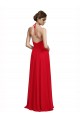 Red A-Line V-Neck Long Bridesmaid Dress Hobart