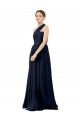 Dark Navy A-Line One Shoulder Long Bridal Party Dress / Evening Dress Hobart