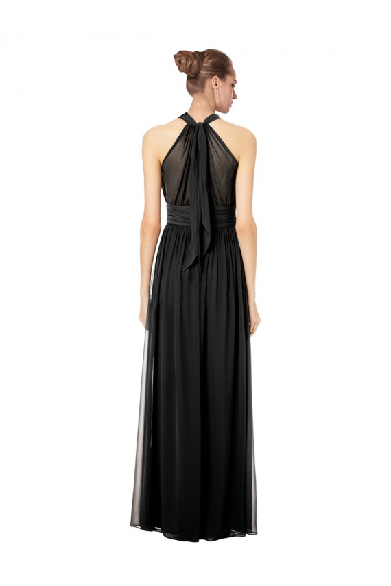 Keyhole Back Hunter A-Line Halter Neck Long Bridesmaid Dress Hobart
