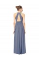 Keyhole Back Royal Blue A-Line Halter Neck Long Bridesmaid Dress / Evening Dress Hobart