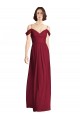 Burgundy A-Line V-Neck Long Bridesmaid Dresses Hobart