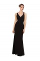 Black Sheath V-Neck Long Bridesmaid Gown Hobart
