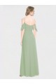 Low Back Smoke Green A-Line Spaghetti Straps Long Formal Dress / Bridesmaid Dress Hobart
