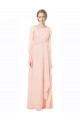 V-Back A-Line V-Neck Long Wedding Party Dress Hobart