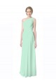 Mint Green A-Line One Shoulder Long Bridesmaid Dress Hobart