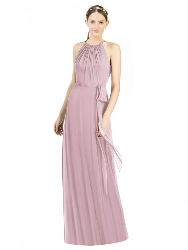 Primrose A-Line Halter Neck Long Bridesmaid Dress Hobart