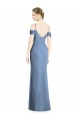 Open Back Dusty Blue A-Line Jewel Long Formal Evening Gown / Bridesmaid Dress Hobart