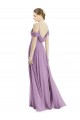 Low Back Dark Lavender A-Line Spaghetti Straps Long Semi Formal Evening Dress / Bridesmaid Dress Hobart