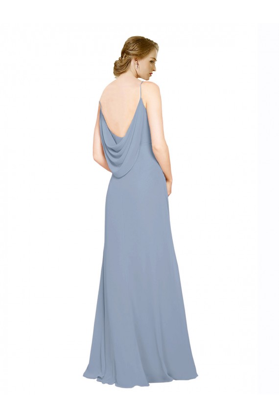 Dusty Blue A-Line Sweetheart Long Bridesmaid Dress / Evening Dress Hobart