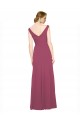 Mauve Taupe A-Line V-Neck Long Bridesmaid Dress Hobart