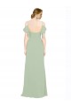 Low Back Smoke Green A-Line Sweetheart Long Bridesmaid Dress Hobart