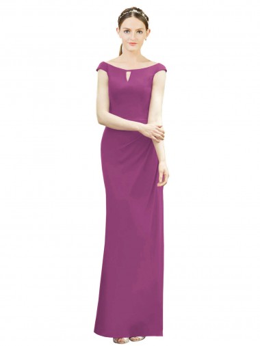 Wild Berry Mermaid High Neck Long Bridesmaid Dress Hobart