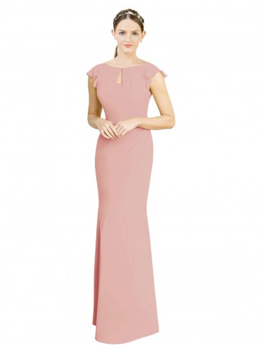 Bliss Pink Mermaid High Neck Long Formal Dress / Bridesmaid Dress Hobart
