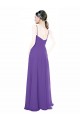 Purple A-Line V-Neck Long Bridesmaid Dress Hobart