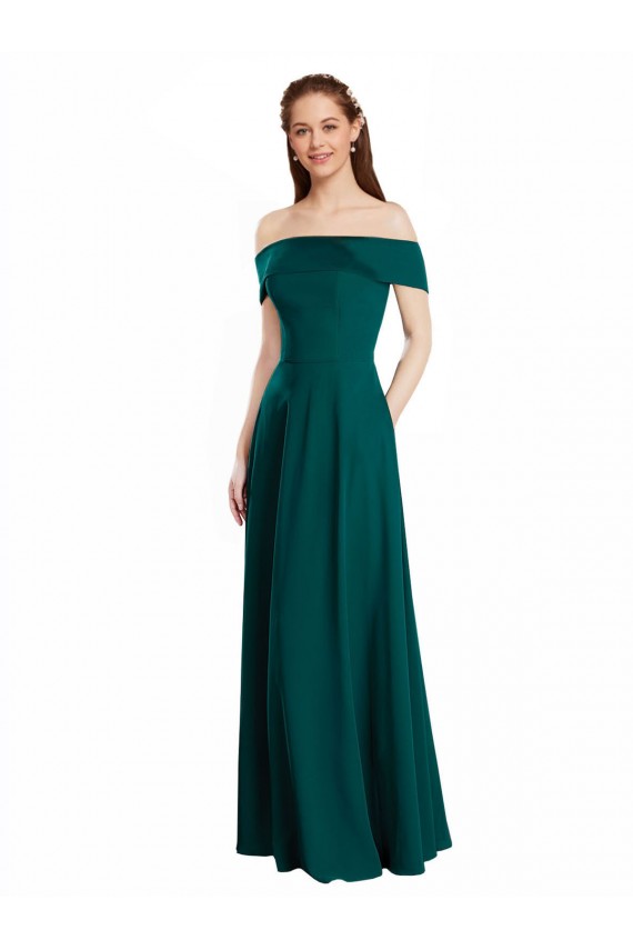 Hunter A-Line Off the Shoulder Long Bridesmaid Dress Hobart