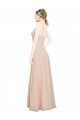Pink A-Line V-Neck Sleeveless Long Bridesmaid Dress / Evening Dress Hobart